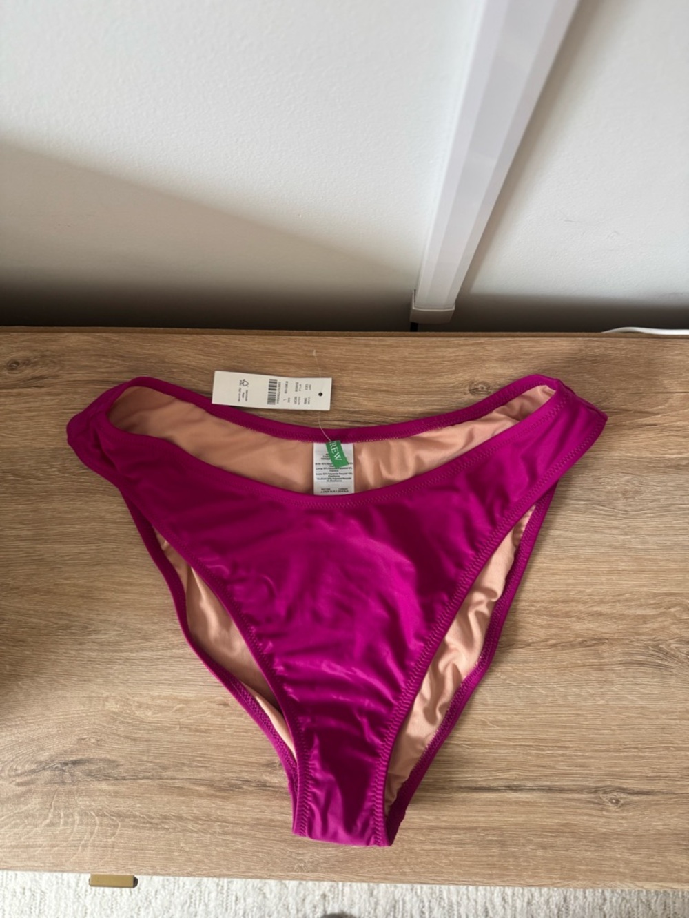 J. Crew Fuchsia Women's Bikini Bottom| NWT | Size Largw